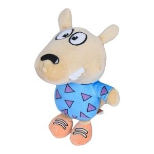 Rocko's Modern Life Figure Plush - 6 Inch White Squeaky Dog Toy